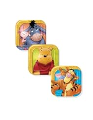 Poohs Together Times 7" Square Dessert Plates (8 count) Child