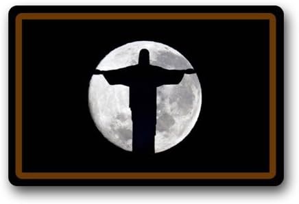 Personalized Custom Funny Doormats - The Statue Of Jesus Christ Redeemer/ Halloween Decoration - Durable Machine-washable Indoor/outdoor Door Mat