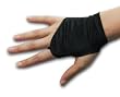 Elastic Wrist Fingerless Mitt Shortie Gloves, Shiny Stretch Satin Spandex, cuff extends just above the wrist bone.