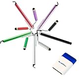 GTMax 10pc Universal Touch Screen Stylus + Bluemall Mini Brush for Samsung Galaxy S2 I9100/I777, Epic Touch 4G D710, Hercules T989, Galaxy S 2 Skyrocket, Motorola Droid Razr, Droid Bionic, Atrix 2; iPhone 4, 4S, iPad 1, 2, Tablet, Kindle Fire