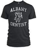Vintage Distressed Albany Dentist Tri-Blend T-Shirt, Black, L