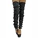 Luxury Divas Slouchy Thigh High Knit Dance Leg Warmers