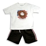 Mis Tee V-us - Toddler Boys Short Sleeve Short Set, White, Brown