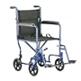 Invacare Aluminum Transport Chair 19 inch Perm Arm Ftrst BLUE