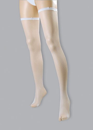 NEW WHITE FISHNET STOCKINGS SEXY RAVE FAIRY