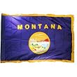 Montana 3x5ft Nylon Flag with Indoor Pole Hem and Fringe