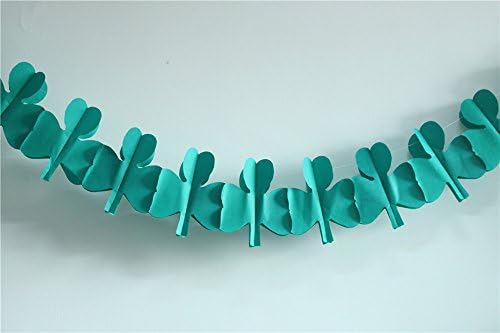 6Pcs Hanging Shamrock String Garland Three-Leaf Clover Garland Tissue Paper Garland Flowers St. Patrick's Day Decor Party Decor 11.81Feet/3.6M (Green)