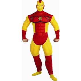 Iron Man Deluxe Muscle Adult Costume (Size 42/46)