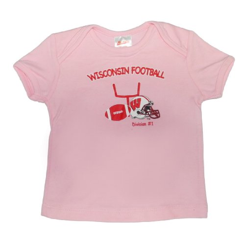 Infant / Baby NCAA Wisconsin Badgers My First Tee T-Shirt - Pink (Size: 12)