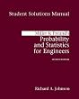 Student Solutions Manual for Miller & Freund's Probability and Statistics for Engineers