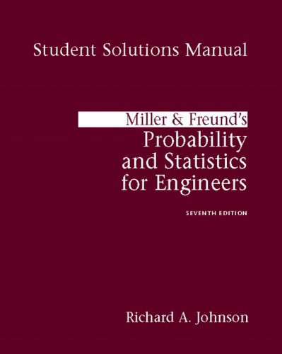 Student's Solutions Manual for Miller & Freund's Probability and Statistics  for Engineers under The Books Store