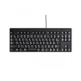 エレコム コンパクト有線キーボード テンキーレス 日本語92キー（ブラック） TK-FCM084BK