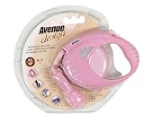 Avenue Design Retractable Tape Leash for Dogs, Pink, X-Small, 10 Feet