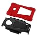 Reiko Silicone Protector Cover with Kickstand for Nokia Lumia 520/521 - Retail Packaging - Black/Red