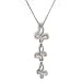 Sterling Silver Necklace - Butterflies with Clear CZ - Chain: 17" / Height: 64 mm