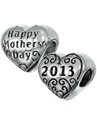 Zable(tm) Sterling Silver Happy Mothers Day 2013 Bead / Charm
