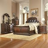 Homelegance 1394-1-4-5-6 Palace Bedroom Set, Rich Brown