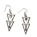 Double Triangle Crystal Dangle Earrings