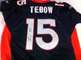 Tim Tebow Broncos Jets Gators - Hand Signed Autographed Denver Broncos Authentic Jersey -D