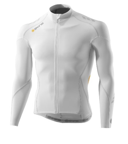 SKINS Herren Kompressionsshirt Cycle C400 Comp Long Sleeve Jersey, white, M, C55042105M Preisvergleich