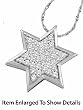 Stunning Solid White Gold 1/4 Ct. Diamond Star Pendant
