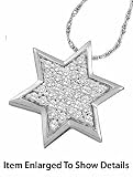 Stunning Solid White Gold 1/4 Ct. Diamond Star Pendant