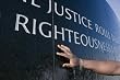 Aligning with Martin Luther King's Words at the Civil Rights Memorial, Montgomery, Alabama - Inspirational 16x20-inch Photographic Print by Carol M. Highsmith