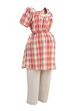Tunic and pants set for maternity, in a pretty, updated plaid