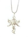 Beautiful Sterling-silver Angel with a 18/20/24/30 Inch Mirrored Italian Box-chain