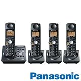 Panasonic KX TG1034PK - Cordless phone w/ call waiting caller ID & answering system - DECT - black + 3 additional handset(s)