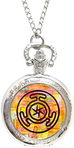 Goddess Hecates Wheel of Magic Silver Necklace Pocket Watch