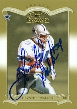 Herschel Walker Autographed/Hand Signed Football Card (Dallas Cowboys) 2003 Donruss Classics #119