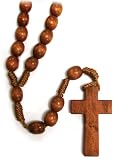 Rosary - 6mm Round Wooden Beads - Latin Cross - 17in.