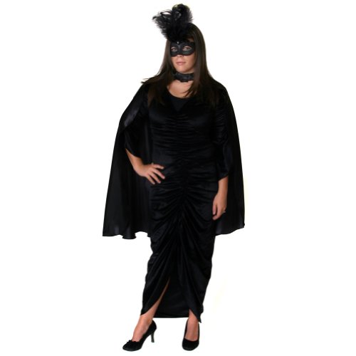 Black Satin Costume Cape 36