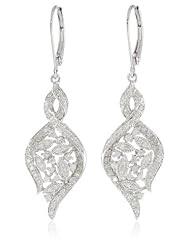 Sterling Silver Abstract Diamond Earrings (1/2 Cttw, I-J Color, I2-I3 Clarity)