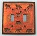 Montana Silversmiths Wildlife Wild Game Moose Bear Lodge Cabin Double Switchplate Cov...