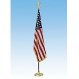 Deluxe 7' U.S. Flag Presentation Set - Parade Flag- Indoor Flag