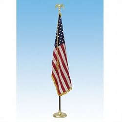 Deluxe 7' U.S. Flag Presentation Set - Parade Flag- Indoor Flag