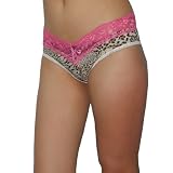 Ladies Sexy Hipster Stretch Lace Brief Panties Underwear Knickers - Red Brown