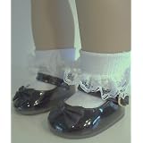BlackPatentBowDollShoesfor18InchDolls,andAmericanGirl