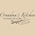 Grandma's Kitchen 12.5"h x 28"w vinyl lettering wall sayings quote decor sticker decal word sticky