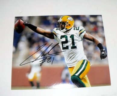 Green Bay Packers Charles Woodson Hand Signed Autographed Football Photo