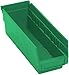 Quantum Storage Systems K-QSB101GN-10 Economy Shelf Bins, 11-5/8" x 4-1/8" x 4", Green (Pack of 10)