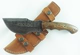 Moorhaus USA Handmade Custom Firestorm Damascus Walnut Wood TRACKER knife