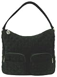 VERA BRADLEY CARGO HOBO BLACK MICROFIBER BAG