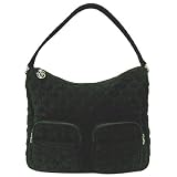 VERA BRADLEY CARGO HOBO BLACK MICROFIBER BAG