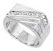 Gent's Perfect Quality Sterling Silver Brilliant Cut Cubic Zirconia Ring