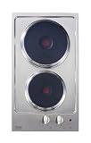Faure - DPE027X - Domino Email Electrique - 2 Foyers &Eacute;lectriques - Inox