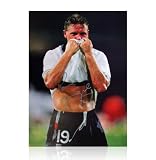 Paul Gascoigne signed England photo - 1990 Tears