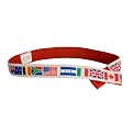 Kids Easy One-Hand Flags of World Belt - White